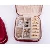 imageAngelinas Palace Personalized Italian Velvet Jewelry Case With Name Necklace Ring Storage Box Monogram Travel Jewelry Organizer Wedding Party Bridesmaid Gift for HerDeep Red