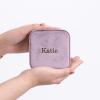 imageAngelinas Palace Personalized Italian Velvet Jewelry Case With Name Necklace Ring Storage Box Monogram Travel Jewelry Organizer Wedding Party Bridesmaid Gift for HerLilac