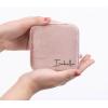imageAngelinas Palace Personalized Italian Velvet Jewelry Case With Name Necklace Ring Storage Box Monogram Travel Jewelry Organizer Wedding Party Bridesmaid Gift for HerPeach