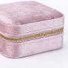 imageAngelinas Palace Personalized Italian Velvet Jewelry Case With Name Necklace Ring Storage Box Monogram Travel Jewelry Organizer Wedding Party Bridesmaid Gift for HerBaby pink
