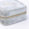 imageAngelinas Palace Personalized Italian Velvet Jewelry Case With Name Necklace Ring Storage Box Monogram Travel Jewelry Organizer Wedding Party Bridesmaid Gift for HerSmoke