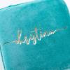imageAngelinas Palace Personalized Italian Velvet Jewelry Case With Name Necklace Ring Storage Box Monogram Travel Jewelry Organizer Wedding Party Bridesmaid Gift for HerTurquoise