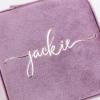 imageAngelinas Palace Personalized Italian Velvet Jewelry Case With Name Necklace Ring Storage Box Monogram Travel Jewelry Organizer Wedding Party Bridesmaid Gift for HerLavender