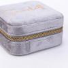 imageAngelinas Palace Personalized Italian Velvet Jewelry Case With Name Necklace Ring Storage Box Monogram Travel Jewelry Organizer Wedding Party Bridesmaid Gift for HerLaurel