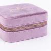 imageAngelinas Palace Personalized Italian Velvet Jewelry Case With Name Necklace Ring Storage Box Monogram Travel Jewelry Organizer Wedding Party Bridesmaid Gift for HerLavender