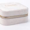 imageAngelinas Palace Personalized Italian Velvet Jewelry Case With Name Necklace Ring Storage Box Monogram Travel Jewelry Organizer Wedding Party Bridesmaid Gift for HerChampagne