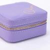 imageAngelinas Palace Personalized Jewelry Case with Name EngravedCustom Leather Travel Jewelry Organizer Box for RingsEarringsNecklacesBirthday Bridesmaid Gift For Women GirlsPurple
