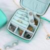 imageAngelinas Palace Personalized Jewelry Case with Name EngravedCustom Leather Travel Jewelry Organizer Box for RingsEarringsNecklacesBirthday Bridesmaid Gift For Women GirlsTeal
