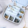 imageAngelinas Palace Personalized Jewelry Case with Name EngravedCustom Leather Travel Jewelry Organizer Box for RingsEarringsNecklacesBirthday Bridesmaid Gift For Women GirlsSmoke