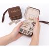 imageAngelinas Palace Personalized Jewelry Case with Name EngravedCustom Leather Travel Jewelry Organizer Box for RingsEarringsNecklacesBirthday Bridesmaid Gift For Women GirlsChocolate