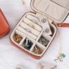imageAngelinas Palace Personalized Jewelry Case with Name EngravedCustom Leather Travel Jewelry Organizer Box for RingsEarringsNecklacesBirthday Bridesmaid Gift For Women GirlsSaddle