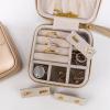 imageAngelinas Palace Personalized Jewelry Case with Name EngravedCustom Leather Travel Jewelry Organizer Box for RingsEarringsNecklacesBirthday Bridesmaid Gift For Women GirlsTan