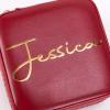 imageAngelinas Palace Personalized Jewelry Case with Name EngravedCustom Leather Travel Jewelry Organizer Box for RingsEarringsNecklacesBirthday Bridesmaid Gift For Women GirlsRuby