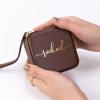 imageAngelinas Palace Personalized Jewelry Case with Name EngravedCustom Leather Travel Jewelry Organizer Box for RingsEarringsNecklacesBirthday Bridesmaid Gift For Women GirlsChocolate