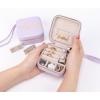 imageAngelinas Palace Personalized Jewelry Case with Name EngravedCustom Leather Travel Jewelry Organizer Box for RingsEarringsNecklacesBirthday Bridesmaid Gift For Women GirlsLavender