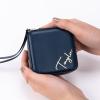 imageAngelinas Palace Personalized Jewelry Case with Name EngravedCustom Leather Travel Jewelry Organizer Box for RingsEarringsNecklacesBirthday Bridesmaid Gift For Women GirlsDark Blue