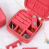 imageAngelinas Palace Personalized Jewelry Case with Name EngravedCustom Leather Travel Jewelry Organizer Box for RingsEarringsNecklacesBirthday Bridesmaid Gift For Women GirlsCoral