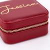 imageAngelinas Palace Personalized Jewelry Case with Name EngravedCustom Leather Travel Jewelry Organizer Box for RingsEarringsNecklacesBirthday Bridesmaid Gift For Women GirlsRuby