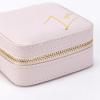 imageAngelinas Palace Personalized Jewelry Case with Name EngravedCustom Leather Travel Jewelry Organizer Box for RingsEarringsNecklacesBirthday Bridesmaid Gift For Women GirlsBlush