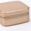 imageAngelinas Palace Personalized Jewelry Case with Name EngravedCustom Leather Travel Jewelry Organizer Box for RingsEarringsNecklacesBirthday Bridesmaid Gift For Women GirlsTan