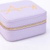 imageAngelinas Palace Personalized Jewelry Case with Name EngravedCustom Leather Travel Jewelry Organizer Box for RingsEarringsNecklacesBirthday Bridesmaid Gift For Women GirlsLavender