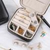 imageAngelinas Palace Personalized Jewelry Case with Name EngravedCustom Leather Travel Jewelry Organizer Box for RingsEarringsNecklacesBirthday Bridesmaid Gift For Women GirlsBlack