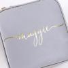 imageAngelinas Palace Personalized Jewelry Case with Name EngravedCustom Leather Travel Jewelry Organizer Box for RingsEarringsNecklacesBirthday Bridesmaid Gift For Women GirlsSmoke