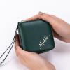 imageAngelinas Palace Personalized Jewelry Case with Name EngravedCustom Leather Travel Jewelry Organizer Box for RingsEarringsNecklacesBirthday Bridesmaid Gift For Women GirlsNori