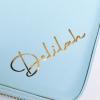 imageAngelinas Palace Personalized Jewelry Case with Name EngravedCustom Leather Travel Jewelry Organizer Box for RingsEarringsNecklacesBirthday Bridesmaid Gift For Women GirlsPale Blue