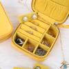 imageAngelinas Palace Personalized Jewelry Case with Name EngravedCustom Leather Travel Jewelry Organizer Box for RingsEarringsNecklacesBirthday Bridesmaid Gift For Women GirlsAmber