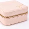 imageAngelinas Palace Personalized Jewelry Case with Name EngravedCustom Leather Travel Jewelry Organizer Box for RingsEarringsNecklacesBirthday Bridesmaid Gift For Women GirlsPeach