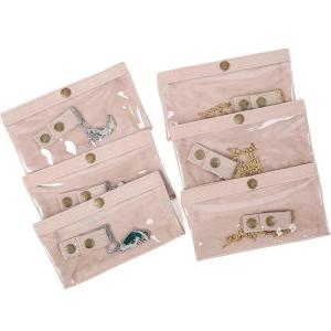 imageAngelinas Palace Medium 6PCS Velvet Jewelry Pouches Travel Jewelry Organizer Portable Storage Bag for Necklaces Bracelets Watches RingsBeige