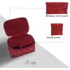 imageAngelinas Palace Jewelry Organizer Boxes for Women GirlsEiger Small Travel Jewelry Case Storage Bag with Detachable Necklace Earring Bracelet Ring PouchesBohemian BlissDiamond Red
