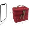 imageAngelinas Palace Jewelry Organizer Boxes for Women GirlsEiger Small Travel Jewelry Case Storage Bag with Detachable Necklace Earring Bracelet Ring PouchesBohemian BlissDiamond Red