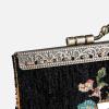 imageAngelinas Palace Carpet Wallet Vintage Kiss Lock ID PouchClasp Card HolderBouquets Black