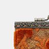 imageAngelinas Palace Carpet Wallet Vintage Kiss Lock ID PouchClasp Card HolderBurnout Velvet Orange