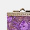 imageAngelinas Palace Carpet Wallet Vintage Kiss Lock ID PouchClasp Card HolderBurnout Velvet Purple