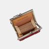 imageAngelinas Palace Carpet Wallet Vintage Kiss Lock ID PouchClasp Card HolderBurnout Velvet Wine