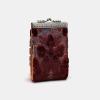 imageAngelinas Palace Carpet Wallet Vintage Kiss Lock ID PouchClasp Card HolderBurnout Velvet Wine