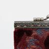 imageAngelinas Palace Carpet Wallet Vintage Kiss Lock ID PouchClasp Card HolderBurnout Velvet Wine