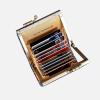 imageAngelinas Palace Carpet Wallet Vintage Kiss Lock ID PouchClasp Card HolderClimbing Rose Blue