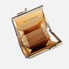 imageAngelinas Palace Carpet Wallet Vintage Kiss Lock ID PouchClasp Card HolderClimbing Rose Blue