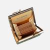 imageAngelinas Palace Carpet Wallet Vintage Kiss Lock ID PouchClasp Card HolderClimbing Rose Green