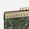 imageAngelinas Palace Carpet Wallet Vintage Kiss Lock ID PouchClasp Card HolderClimbing Rose Green