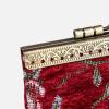 imageAngelinas Palace Carpet Wallet Vintage Kiss Lock ID PouchClasp Card HolderClimbing Rose Red