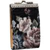 imageAngelinas Palace Carpet Wallet Vintage Kiss Lock ID PouchClasp Card HolderFloral Black