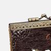 imageAngelinas Palace Carpet Wallet Vintage Kiss Lock ID PouchClasp Card HolderFloral Coffee