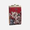 imageAngelinas Palace Carpet Wallet Vintage Kiss Lock ID PouchClasp Card HolderFloral Red