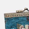 imageAngelinas Palace Carpet Wallet Vintage Kiss Lock ID PouchClasp Card HolderFloral Teal