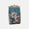 imageAngelinas Palace Carpet Wallet Vintage Kiss Lock ID PouchClasp Card HolderFloral Teal